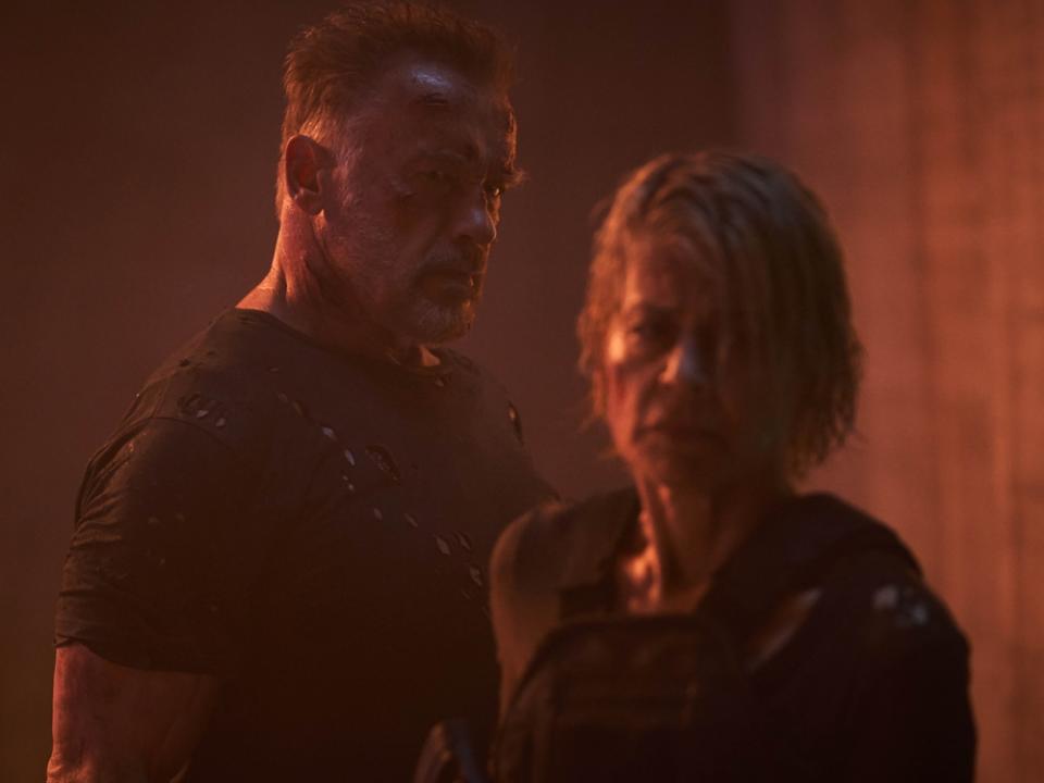 Alte Feinde und alte Freunde: Sarah Connor (Linda Hamilton) und der T-800 (Arnold Schwarzenegger) (Bild: © 2019 Twentieth Century Fox)