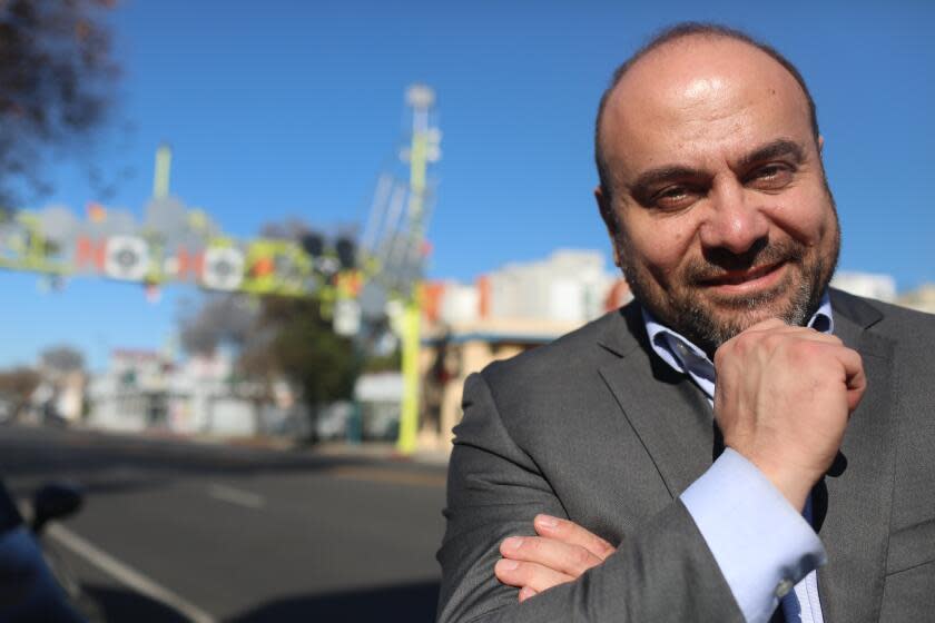 Beverly Hills, CA - January 10: LA City Council Candidate Adrin Nazarian poses for a portrait in the NoHo district on Wednesday, Jan. 10, 2024 in Beverly Hills, CA. (Michael Blackshire / Los Angeles Times)