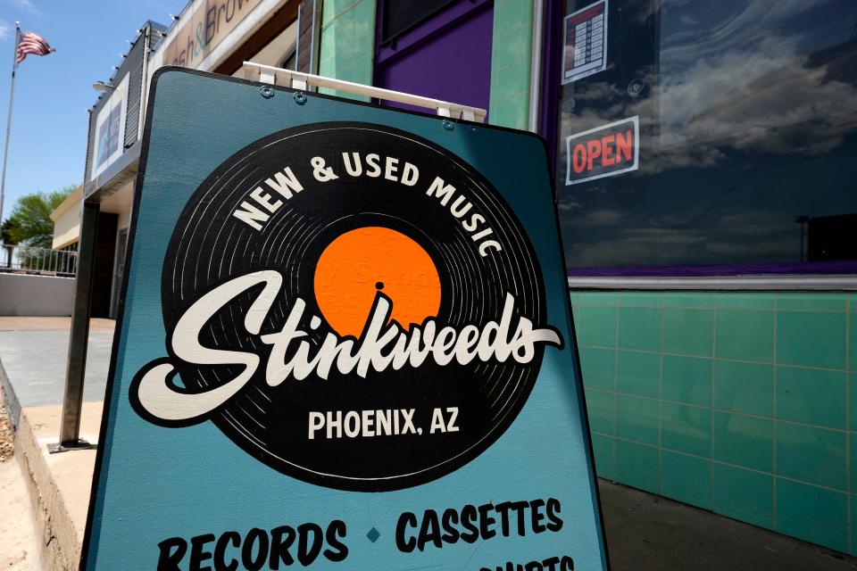 Stinkweeds record store is open for business while an expansion project is underway.