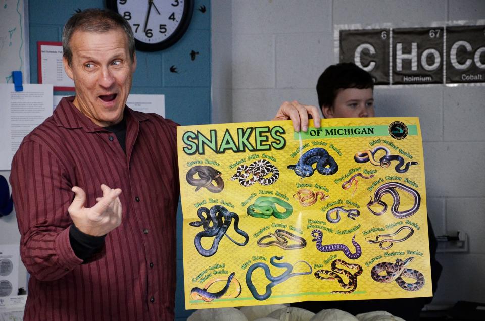 Jim McGrath, founder of Nature Discovery, will lead the "Snakes of Michigan" presentation on March 13 at the Cheboygan Area Public Library.