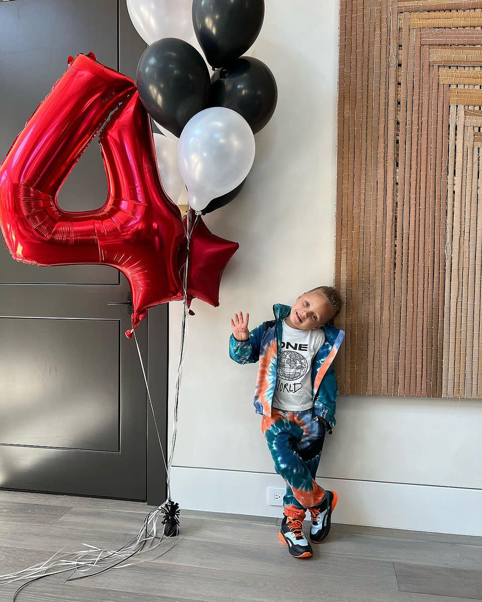 <p>Steph and Ayesha Curry's son <a href="https://people.com/parents/stephen-curry-ayesha-welcome-son-canon-w-jack/" rel="nofollow noopener" target="_blank" data-ylk="slk:Canon W. Jack" class="link ">Canon W. Jack</a> turned 4 on July 2.</p>