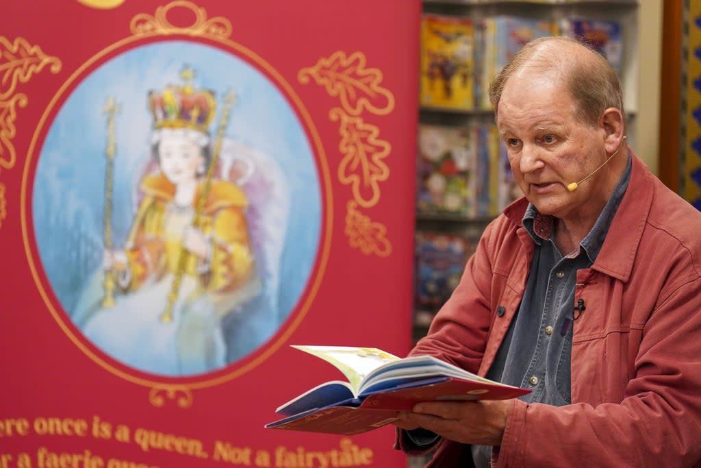 Michael Morpurgo reads from his new book There Once is a Queen (Steve Parsons/PA) (PA Wire)