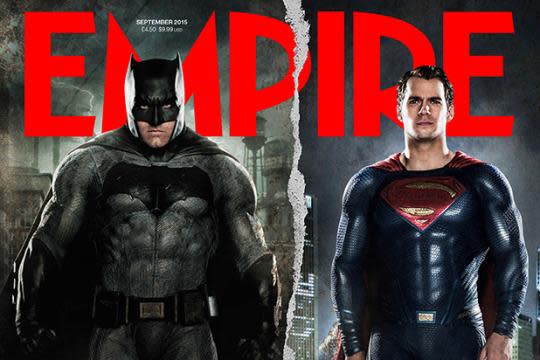 Here are Batman and Superman Looking Fierce (and Forlorn) on the Cover of  'Empire'
