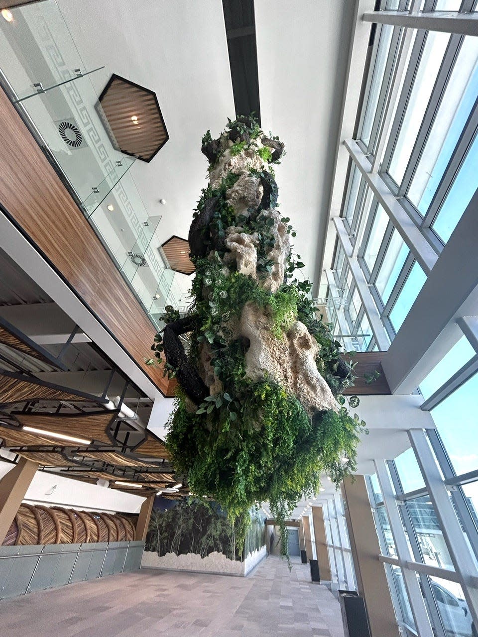 Tree statue at Tulum airport