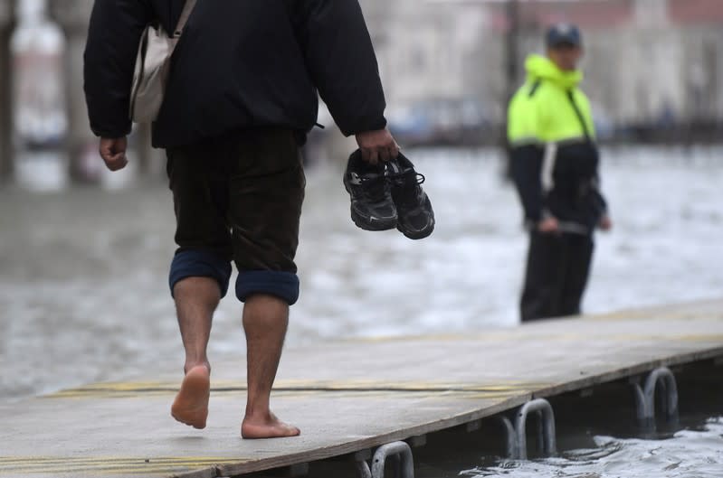 Flooding in the lagoon city of Venice