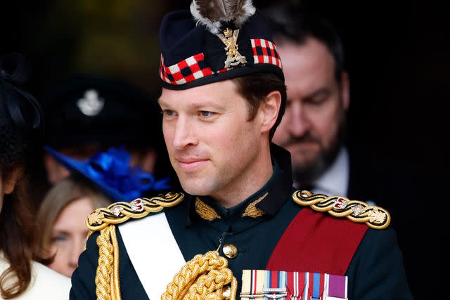 <p>Max Mumby/Indigo/Getty</p> Lieutenant Colonel Johnny Thompson attends the 2023 Commonwealth Day Service at Westminster Abbey on March 13, 2023 in London.