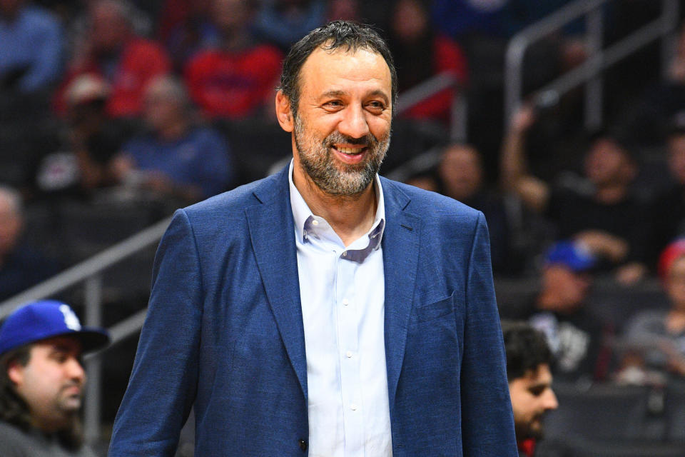 LOS ANGELES, CA - DECEMBER 26: Sacramento Kings general manager Vlade Divac looks on before a NBA game between the Sacramento Kings and the Los Angeles Clippers on December 26, 2018 at STAPLES Center in Los Angeles, CA. (Photo by Brian Rothmuller/Icon Sportswire via Getty Images)