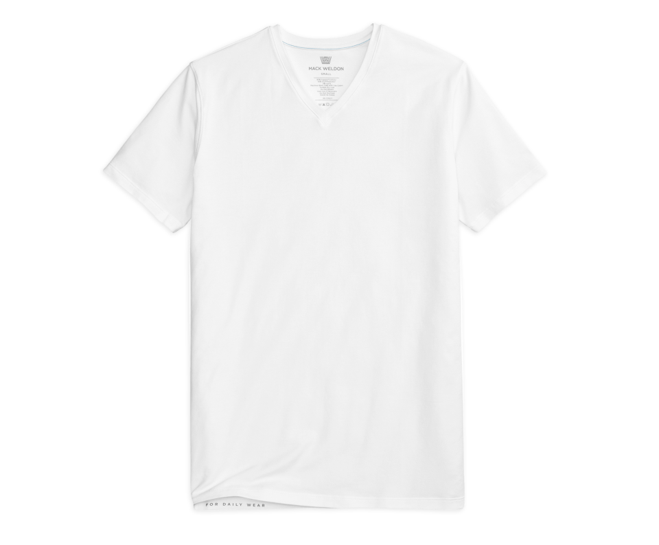 <p><a href="https://go.redirectingat.com?id=74968X1596630&url=https%3A%2F%2Fmackweldon.com%2Fproducts%2Fsilver-v-neck-t-shirt-bright-white&sref=https%3A%2F%2Fwww.esquire.com%2Fstyle%2Fmens-fashion%2Fg3492%2Fbest-white-t-shirts-men%2F" rel="nofollow noopener" target="_blank" data-ylk="slk:Shop Now;elm:context_link;itc:0;sec:content-canvas" class="link ">Shop Now</a></p><p>Silver V-Neck T-Shirt</p><p>mackweldon.com</p><p>$42.00</p>