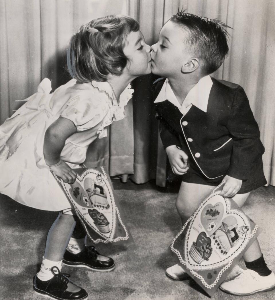 A couple of sweethearts celebrated Valentine’s Day in 1953.