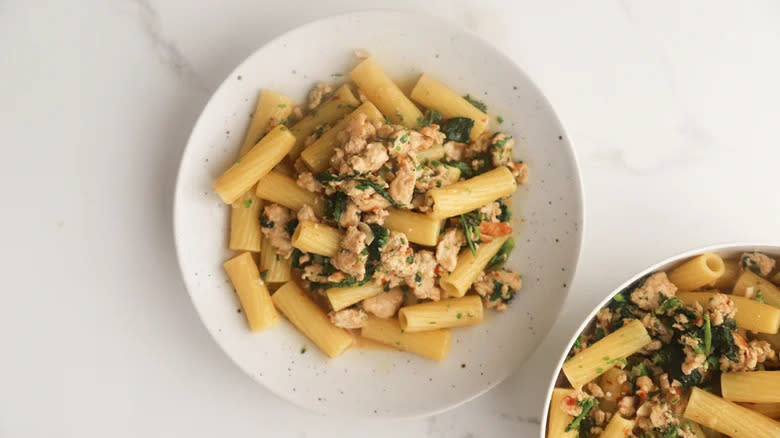 Pasta with turkey bolognese