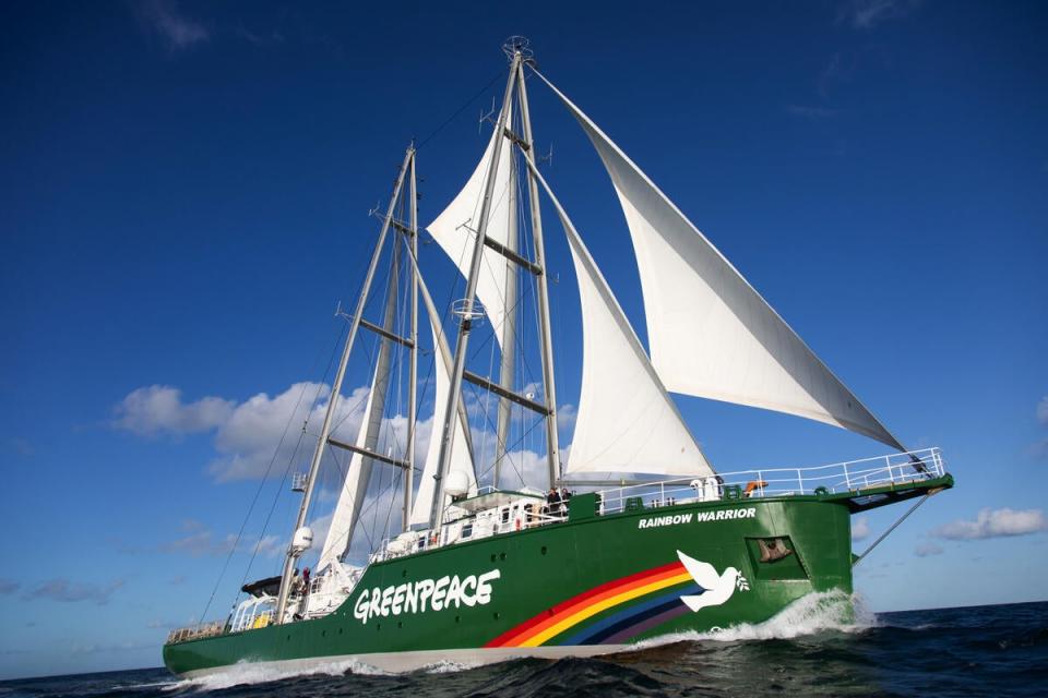 The Rainbow Warrior vessel (Kristian Buus/Greenpeace)