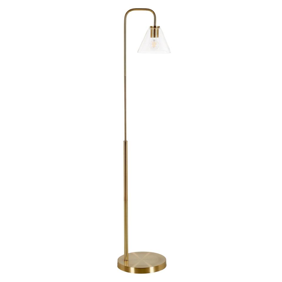 2) Hailey Home Henderson Brass Floor Lamp