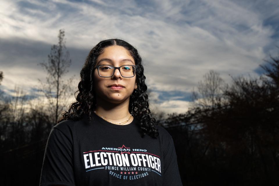 Kaylie Martinez-Ochoa, 22, a recent grad from William & Mary, plans to serve as a poll worker in Virginia for the 2024 elections. Desperate for more young poll workers like Martinez-Ochoa for next year’s elections, officials across the country are ramping up recruitment efforts.