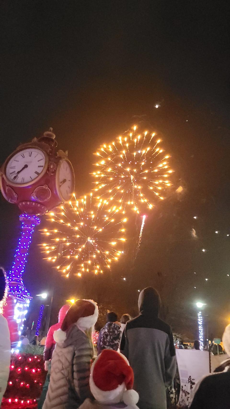 Fireworks display in downtown Utica.