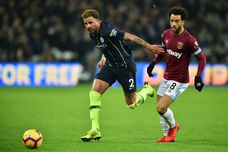 Manchester City's Kyle Walker helped the champions run riot at West Ham