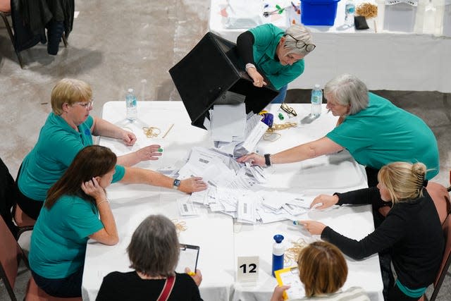 Votes being counted