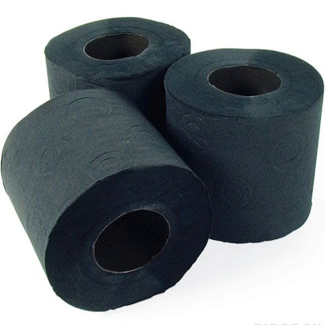 black toilet paper