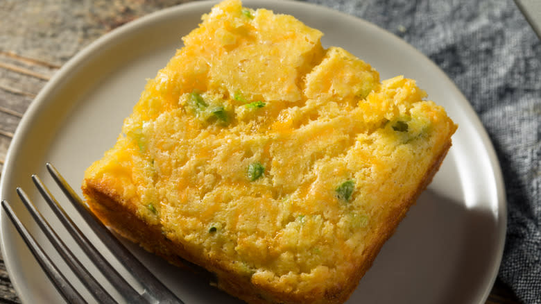 cornbread with green peppers