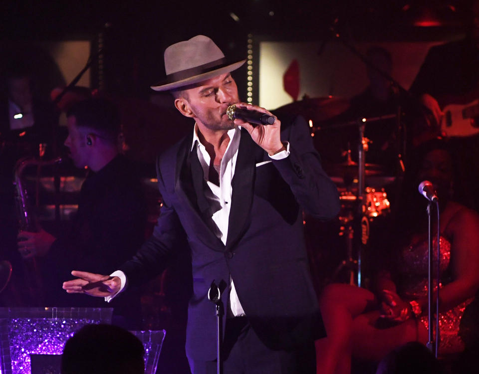 LAS VEGAS, NV - AUGUST 11:  Matt Goss sings during a special performance celebrating 10 years as a Las Vegas headliner at 1OAK in the Mirage Hotel and Casino on August 11, 2019 in Las Vegas, Nevada.  (Photo by Denise Truscello/WireImage)