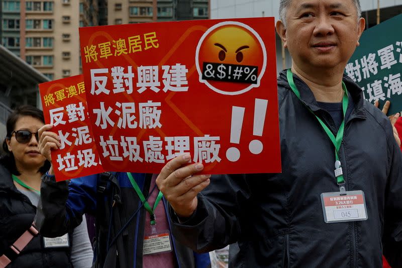 Foto del domingo de una manifestación en Hong Kong