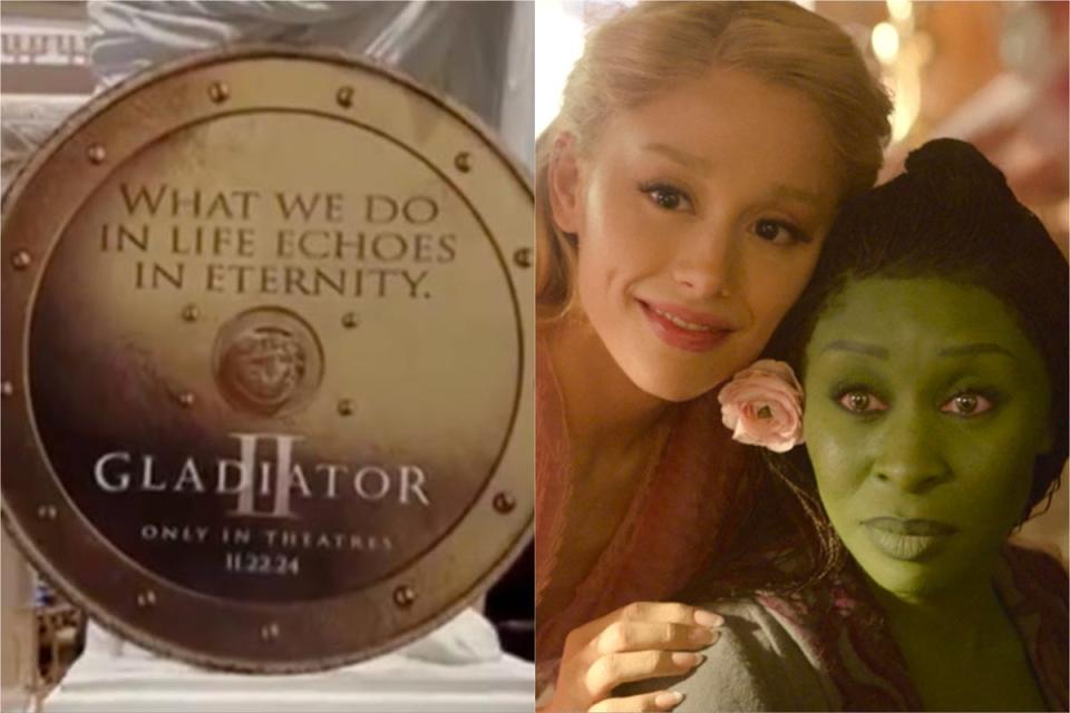 Ariana Granda is Glinda and Cynthia Erivo is Elphaba in ‘Wicked’ (right) (X/Universal Studios)