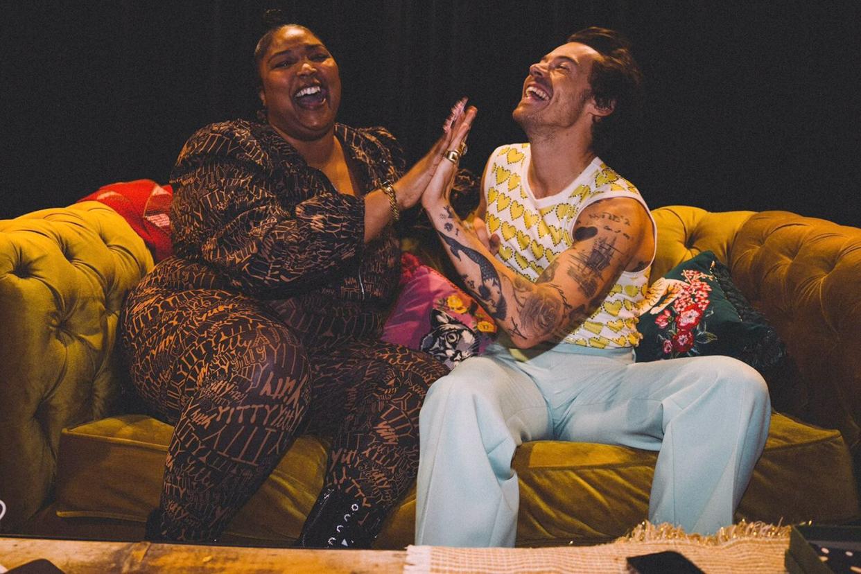 Harry Styles and Lizzo Reunite Backstage at His Final Chicago Show