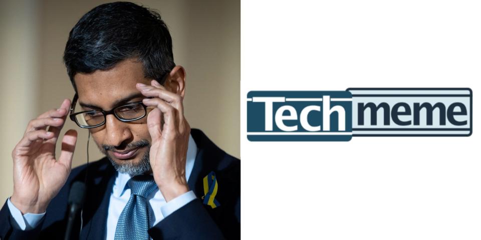 Google-CEO Sundar Pichai scheint ein Fan von Techmeme zu sein – einer Nischen-Website, die Tech-Nachrichten aus verschiedenen Medien zusammenfasst. - Copyright: Mateusz Wlodarczyk/Getty Images