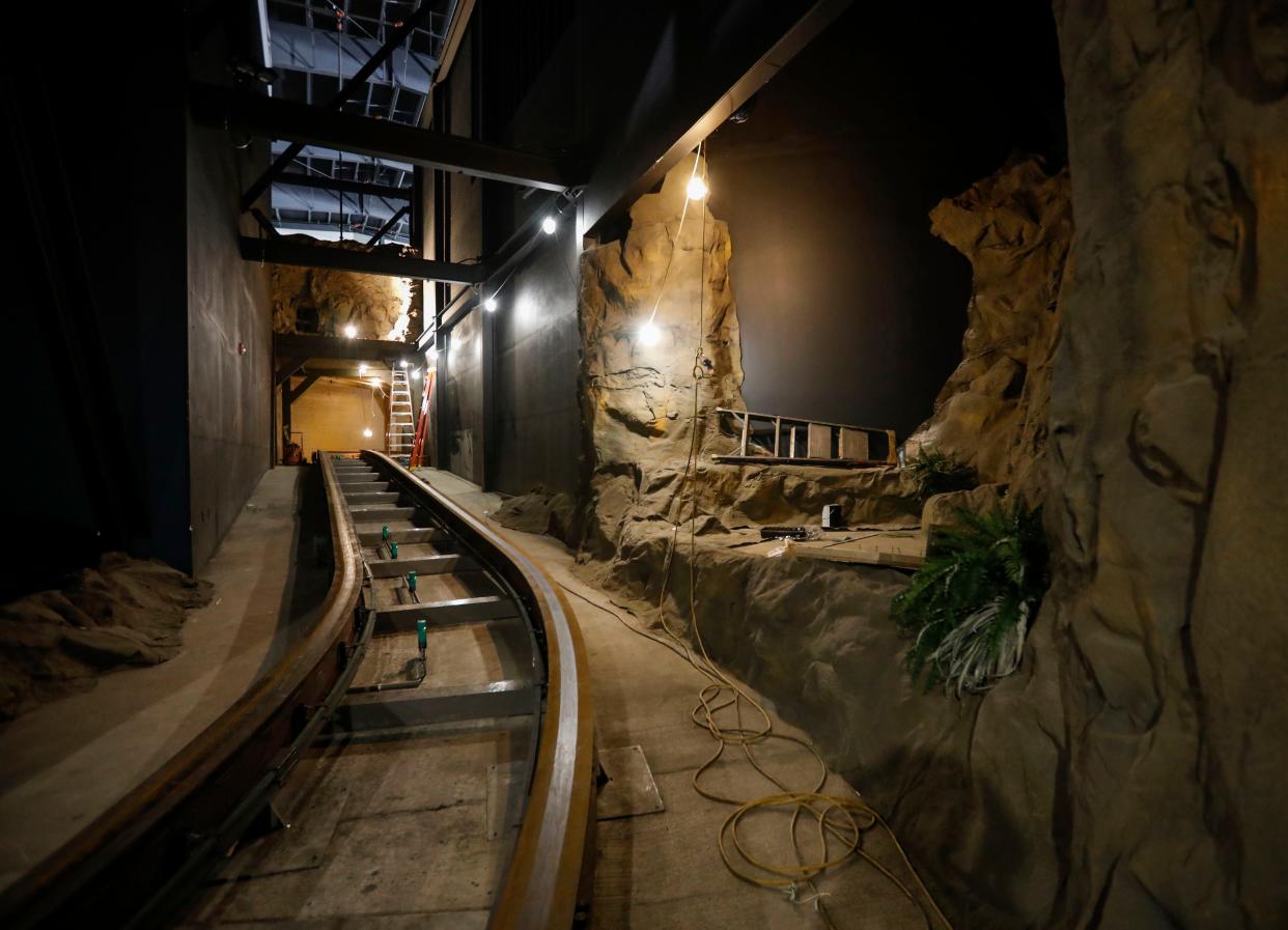 Inside Silver Dollar City's second-generation Fire In The Hole roller coaster that is slated to open in March.