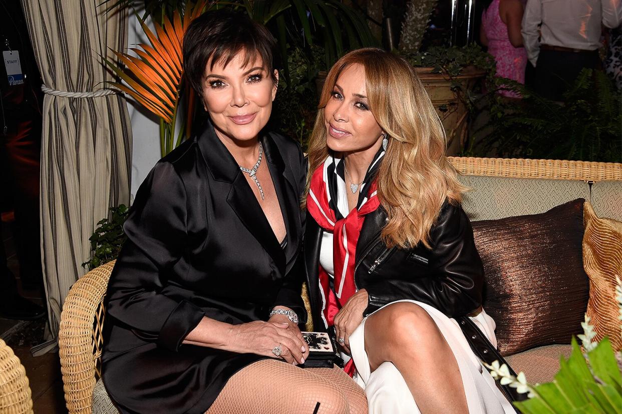 Kris Jenner and Faye Resnick attend the "American Woman" premiere party at Chateau Marmont on May 31, 2018 in Los Angeles, California.