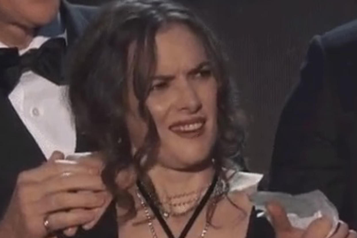 Emotional: Winona Ryder's reaction faces were the talk of the SAG Awards: SAG Awards