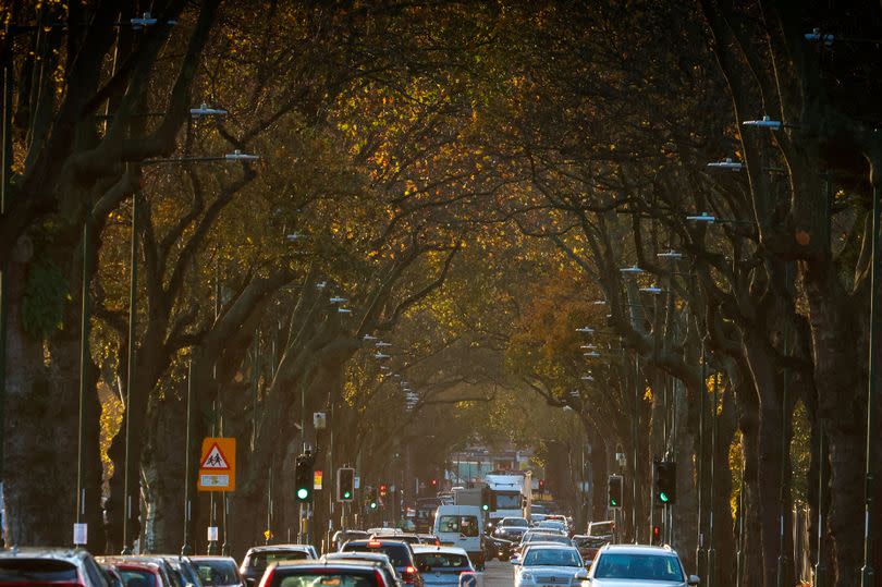 A general view of the A6130 Gregory Boulevard in Nottingham