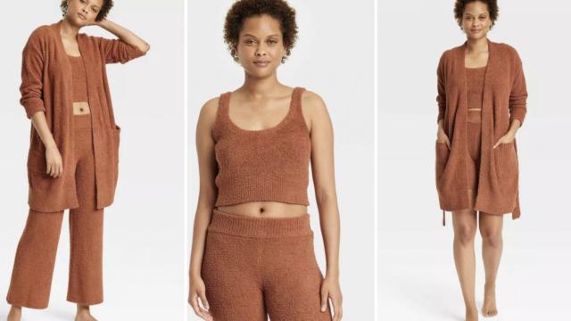 This cozy sweater lounge set looks a lot like SKIMS, but it's from Target  and much more affordable