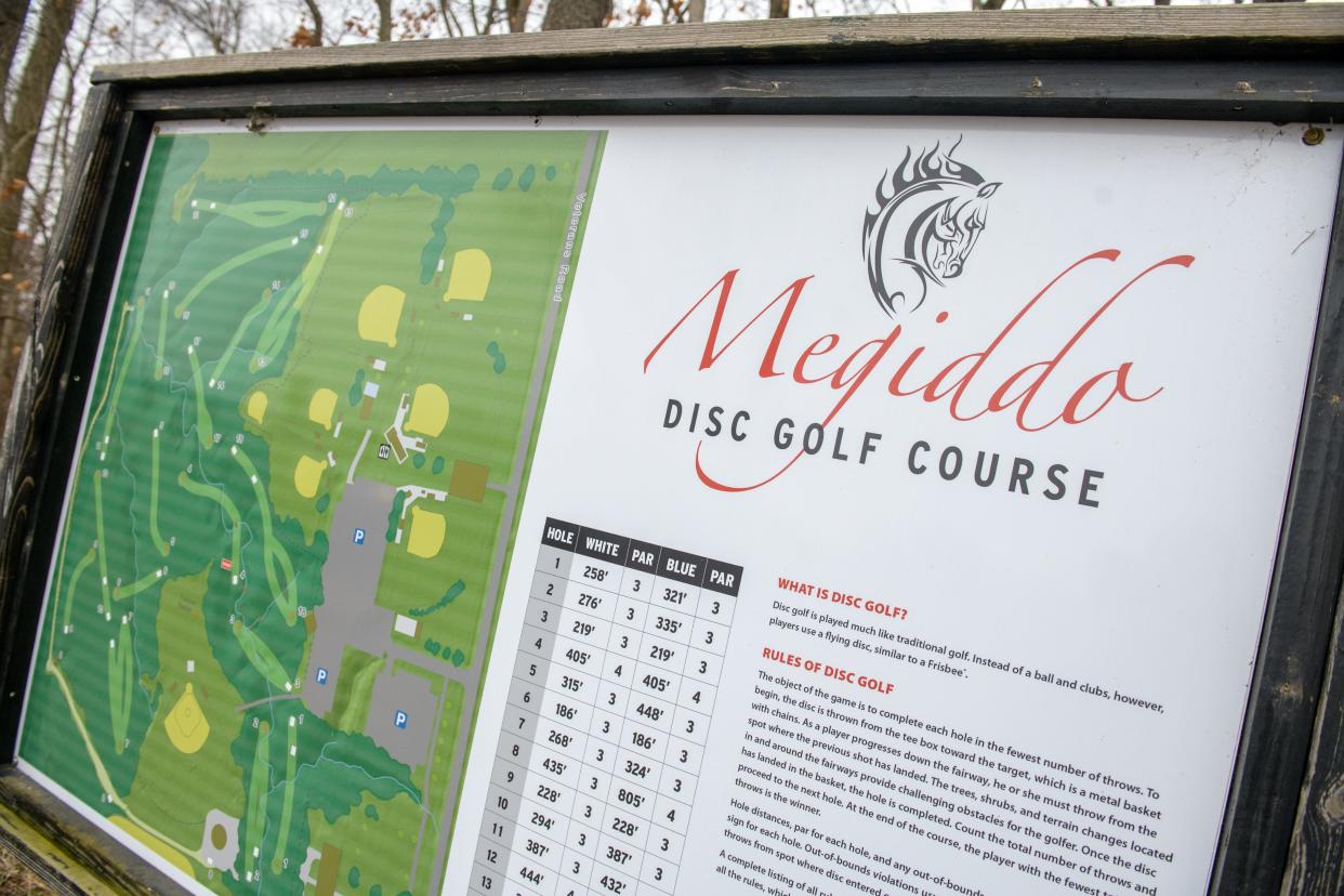 The Megiddo Disc Golf Course, 2232 Veterans Road in Morton's Westwood Park, is named after an ancient Palestinian city that was the site of a famous battle in the 15th century B.C.