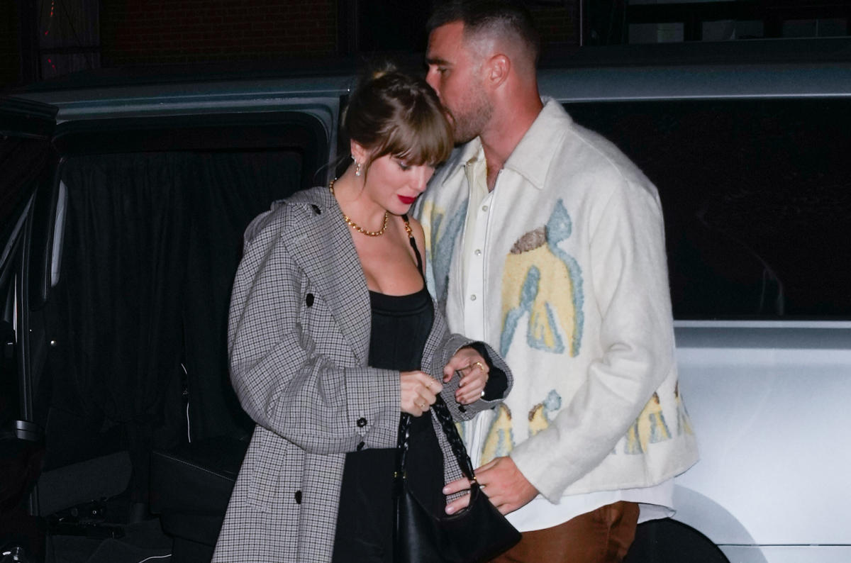 Here's where to buy Taylor Swift's Aupen bag she wore on a date night with  Travis Kelce 