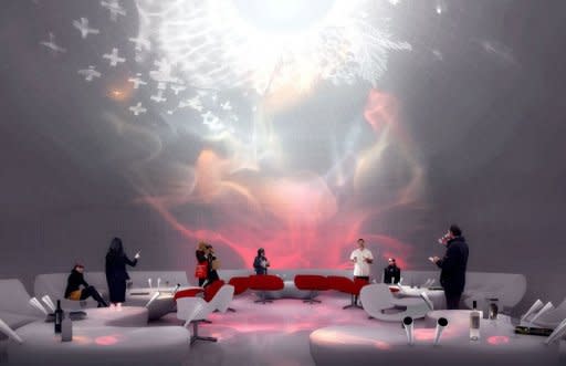 Computer generated image made available by Bordeaux's City Hall of the polysensorial room at the future Wine Culture and Tourism centre of Bordeaux, designed by architecture agency X-TU from Paris and the scenography agency Casson Mann from London, scheduled to open its doors in 2014