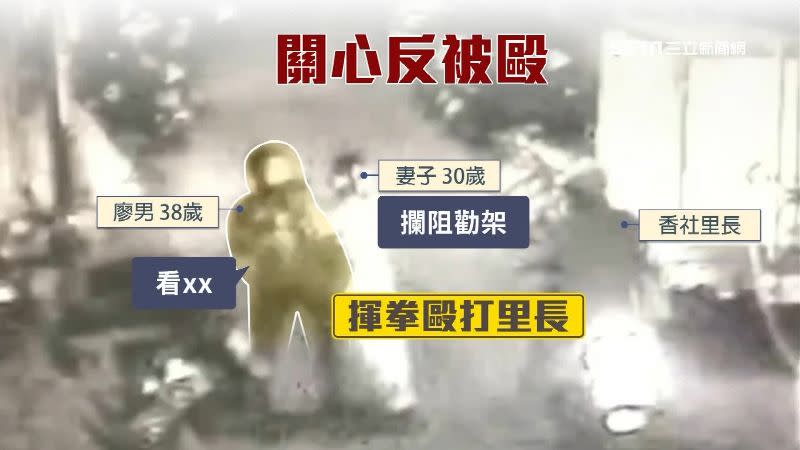 里長關心廖姓男子卻無辜遭到毆打。