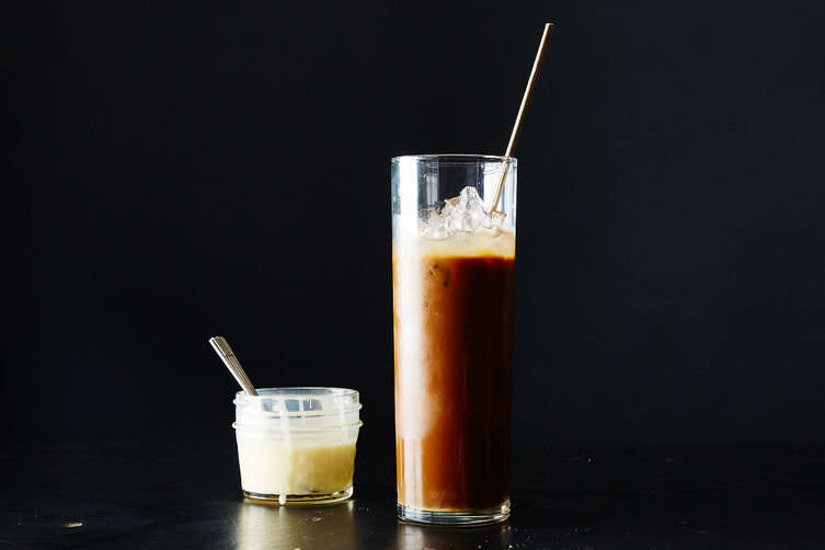 <a href="http://food52.com/recipes/35009-vietnamese-iced-coffee" target="_blank">Never has there ever been a sweeter iced coffee.</a> YUM!