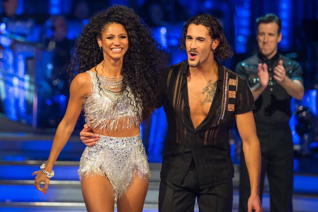 Dancing shoes: Vick Hope with Graziano Di Prima: BBC/Guy Levy