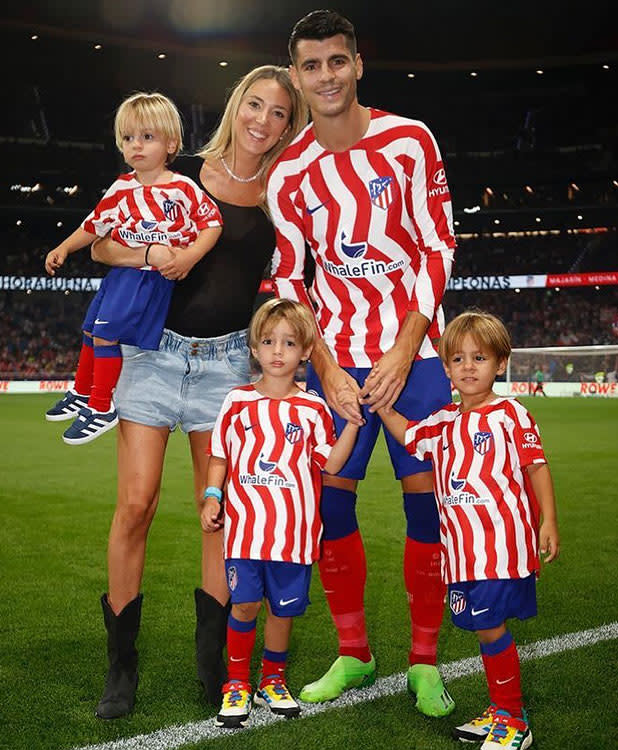 Alice Campello, Álvaro Morata y sus hijos 