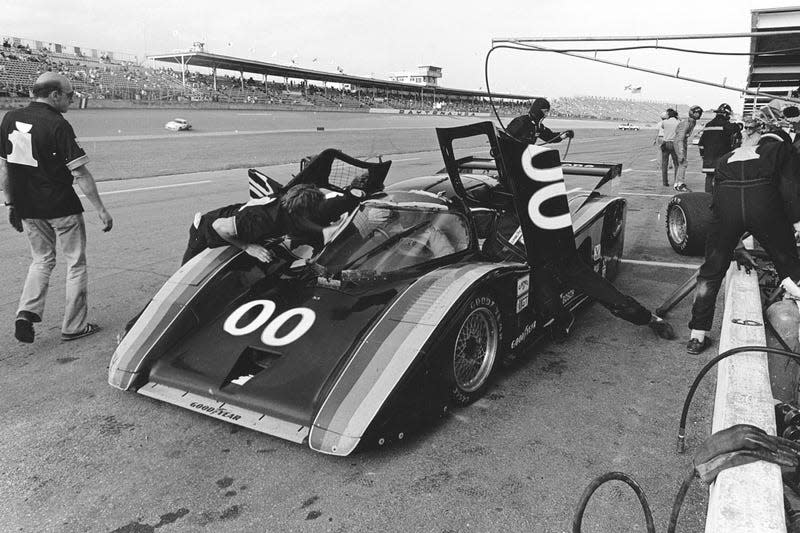 One of Interscope Racing’s Lola T-600 Chevrolet during the 1982 IMSA season