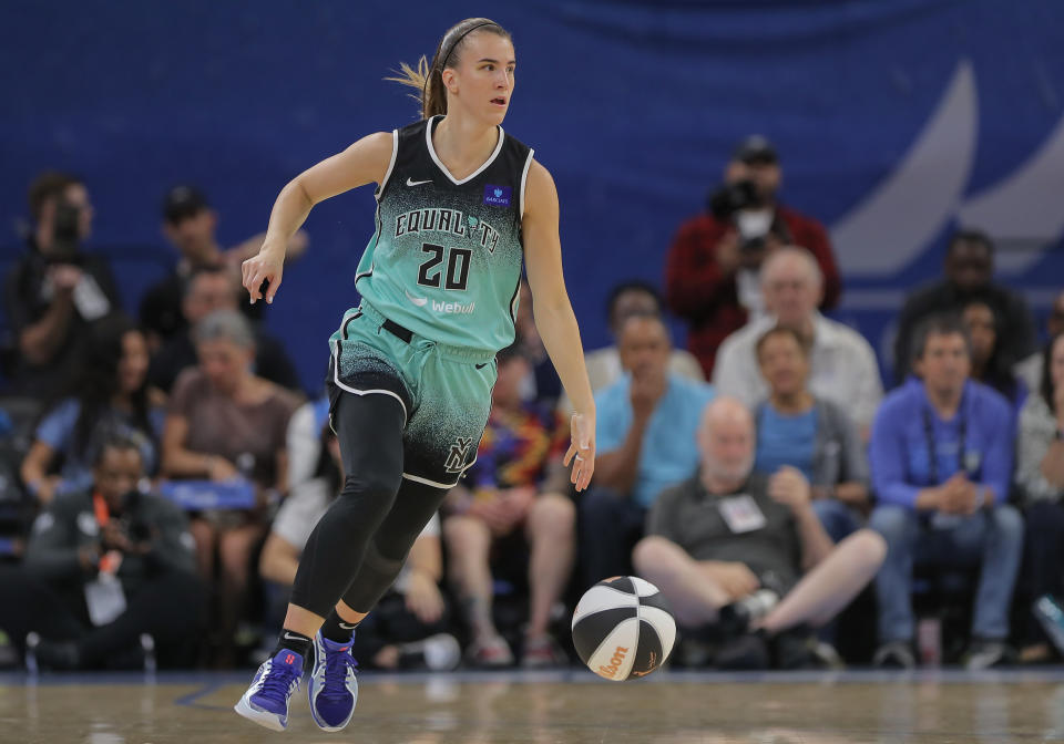 Sabrina Ionescu, escolta del New York Liberty, es otra de las jóvenes figueras de la WNBA. (Foto: Melissa Tamez/ Icon Sportswire via Getty Images)