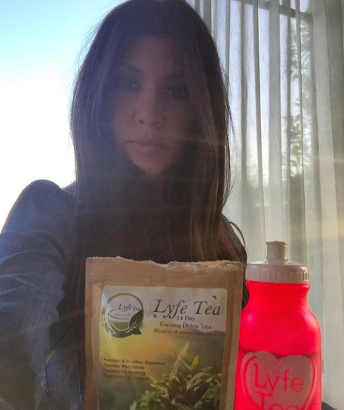 Kourtney Kardashian detox tea on Instagram