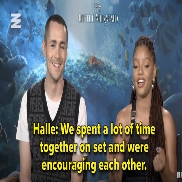 Jonah and Halle sitting together with caption of Halle saying 