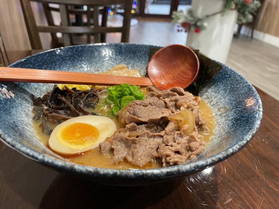 Beef ramen at Susuru Ramen in Tarrytown. Photographed Jan. 4, 2024.