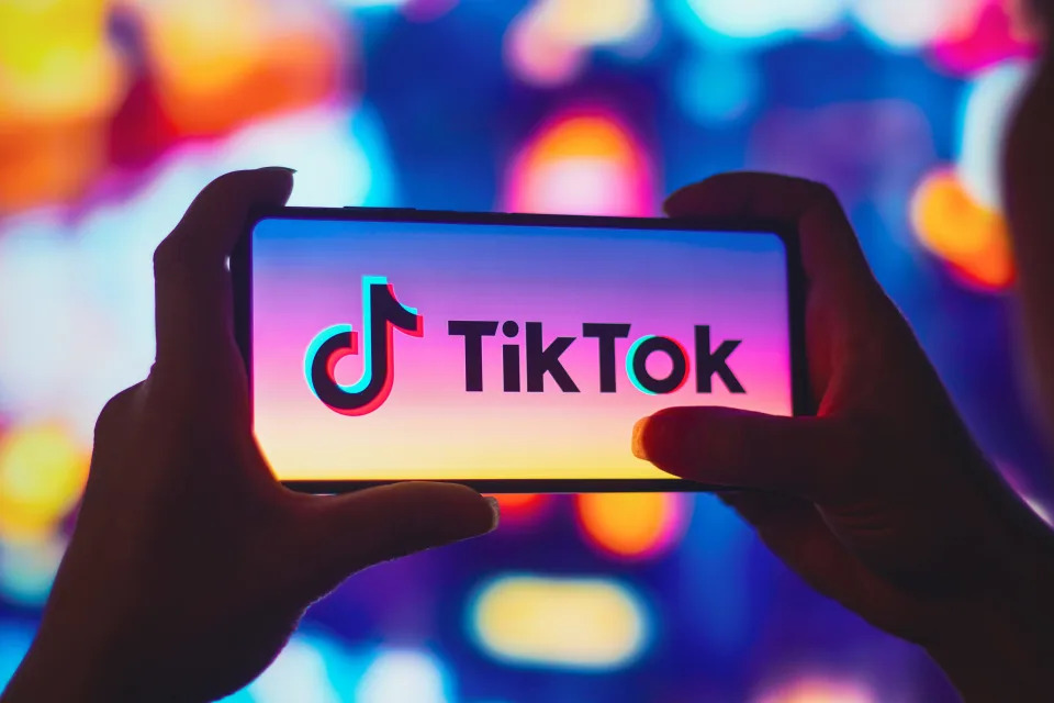 TikTok logo on phone