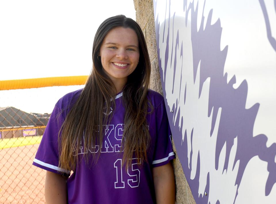 Julia Gossett, who recently graduated from Jackson High School, plans to play softball at Purdue University. She played pitcher and first base for the Polar Bears.