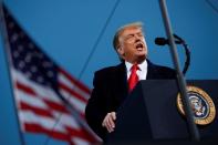 U.S. President Donald Trump attends a campaign event in Fayetteville