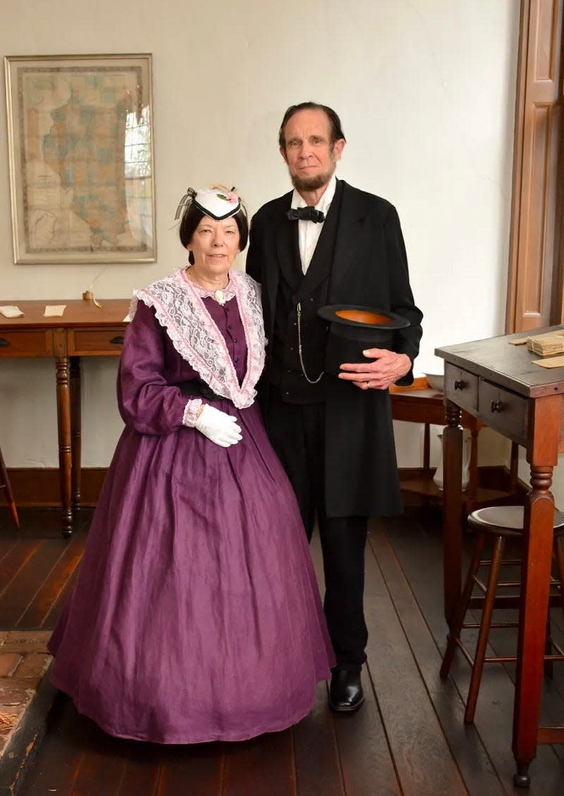 Professional presenters Steve and Sharon Wood of Claremont are pictured on their Facebook page, "Telling His-Story (and Hers), as President Abraham Lincoln and his wife, Mary Todd Lincoln.