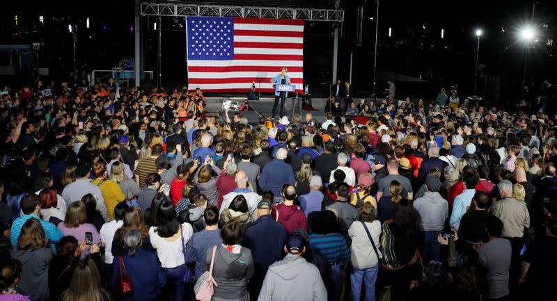 Democratic 2020 U.S. presidential candidate Warren campaigns in Houston