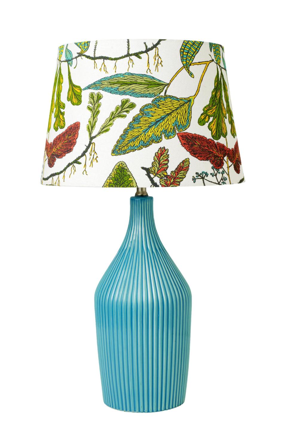 This undated publicity photo provided by Target shows a lamp from Target’s Threshold spring décor line, in one of the season’s statement colors – a rich blue (www.target.com). Blues ranging from sky to teal to indigo are popping up in home décor retailers from now throughout the season. (AP Photo/Target)